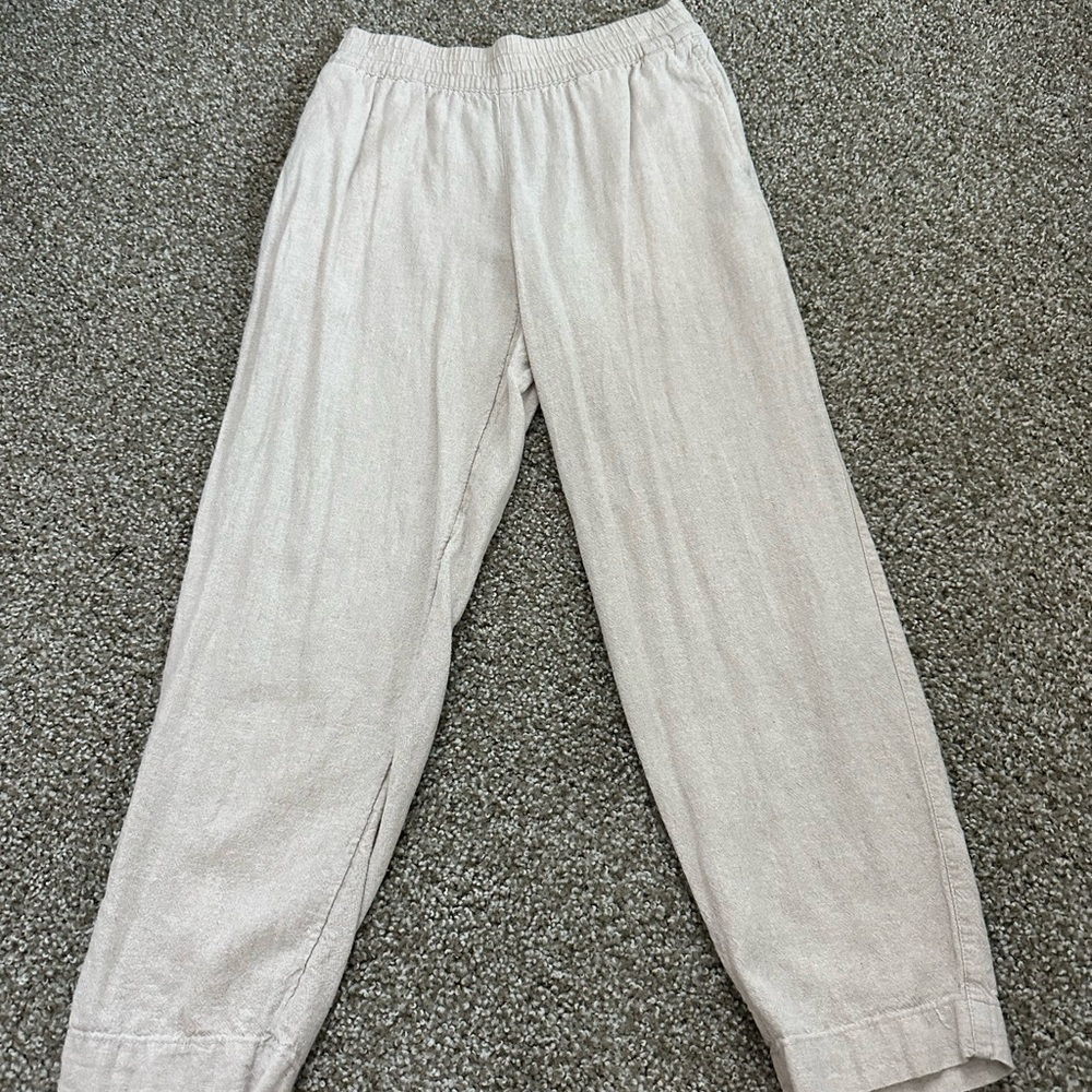 Cream Casual Pants